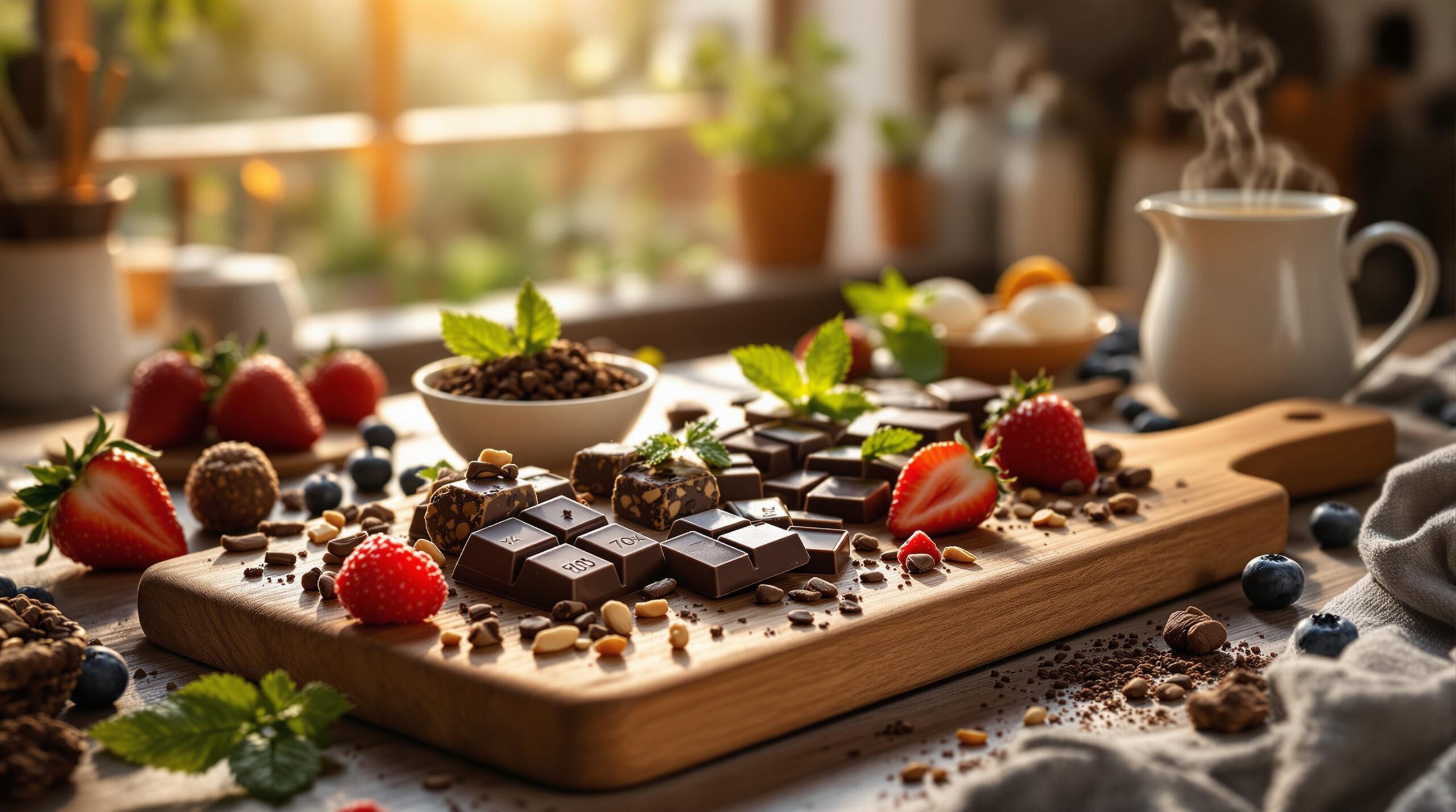 découvrez les bienfaits du chocolat noir pour la santé ! cet article explore ses effets sur le cœur, la santé mentale et bien d'autres atouts nutritionnels. informez-vous sur les vraies vertus de cet aliment savoureux.